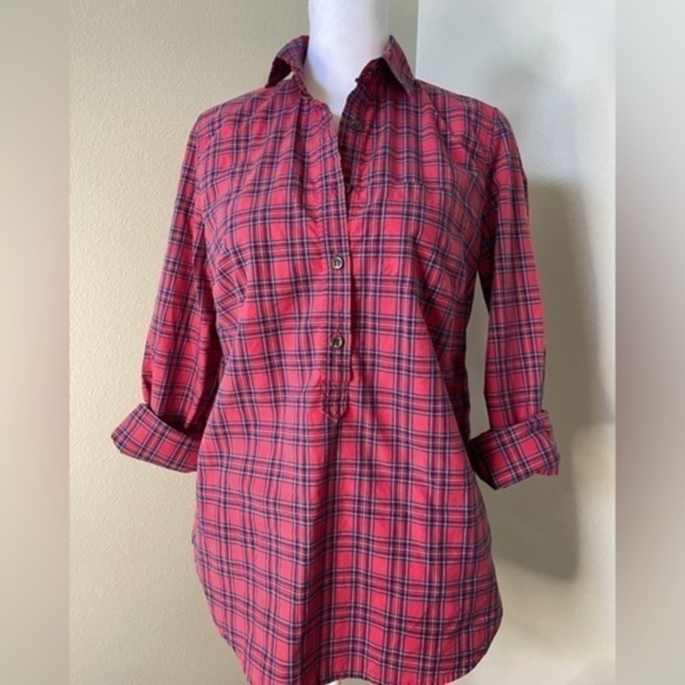 J. Crew | Classic Red Plaid Shirt